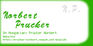 norbert prucker business card
